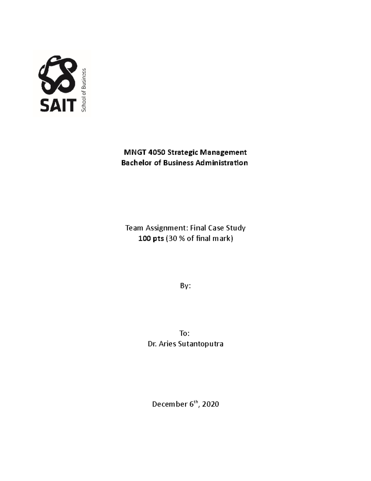 Final Case Study for MNGT 4050: Strategic Management of Amazon - Studocu