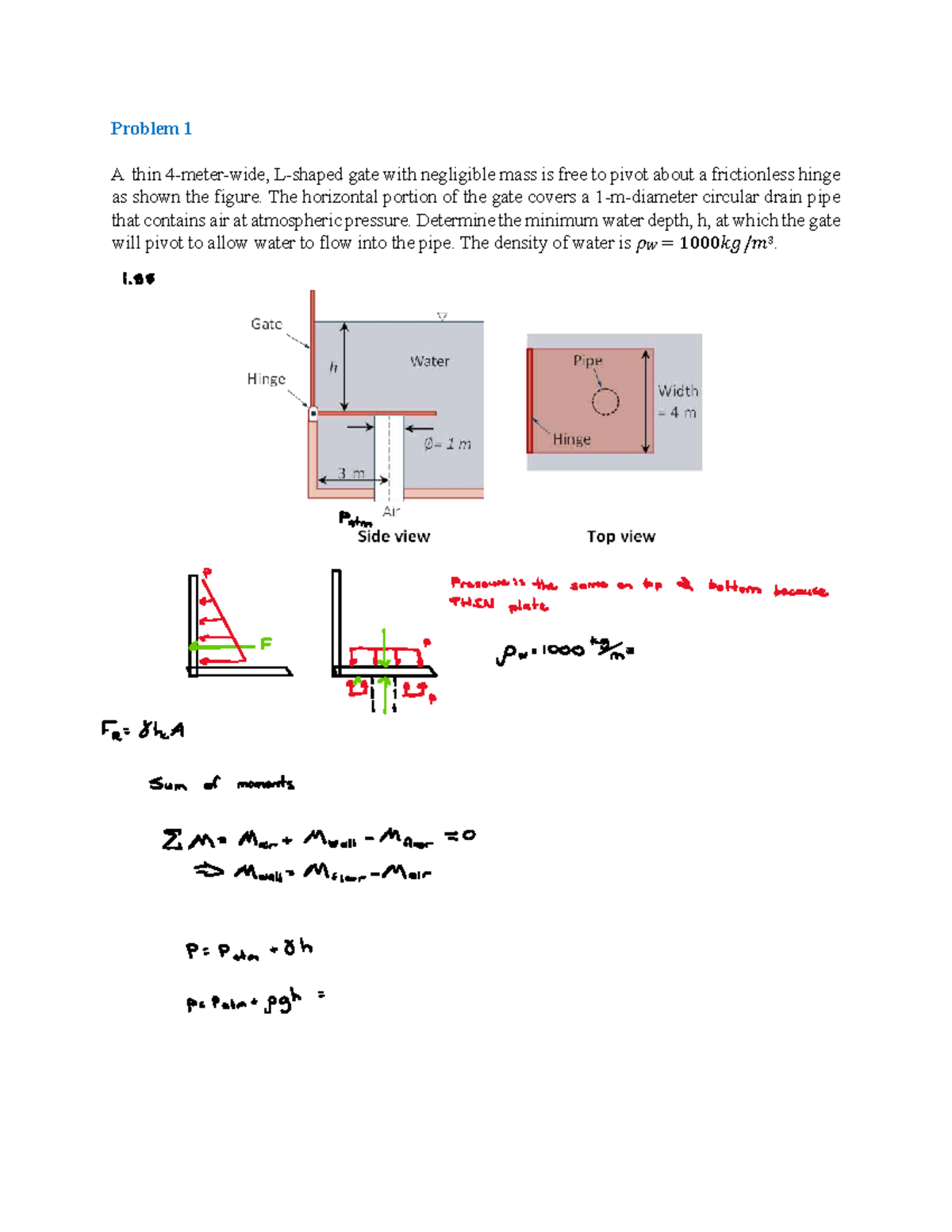 Studio 2 Problems - Fluid Mechanics Analysis and Calculations - Studocu