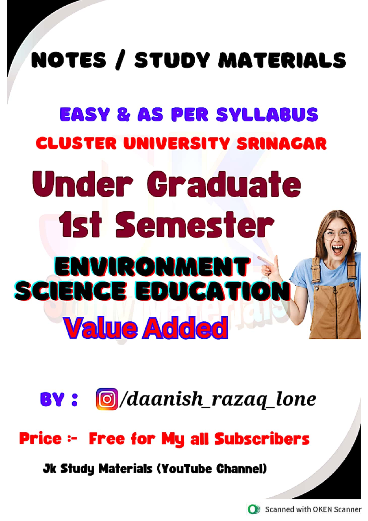 Environmental Science Education Notes (Value Added) - 1st Sem - Studocu