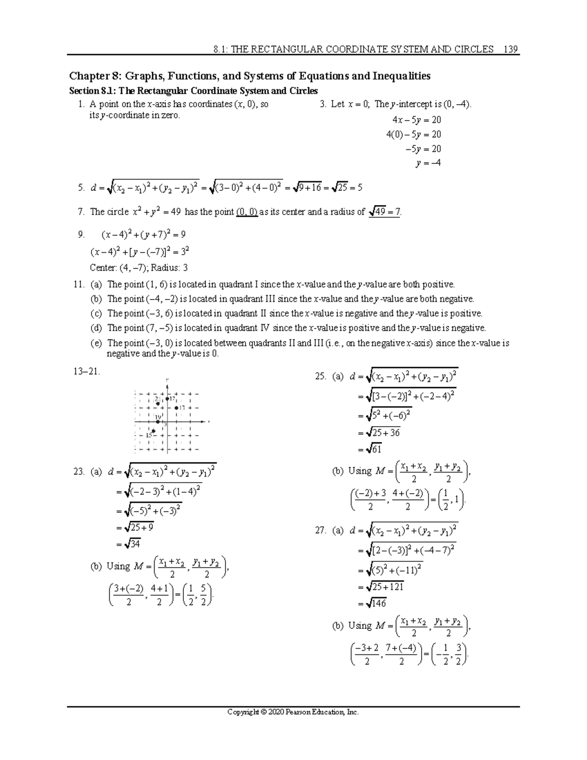 Chapter 8 solutions - ####### 8: THE RECTANGULAR COORDINATE SYSTEM AND ...