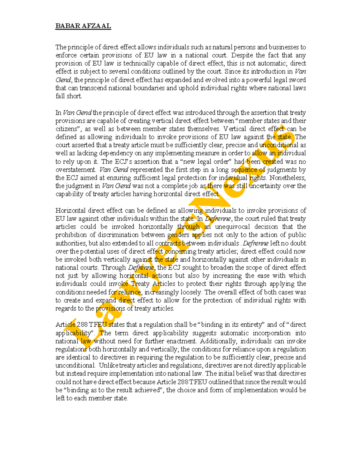 DIrect-Indirect-State Liability - BABAR AFZAAL The principle of direct ...
