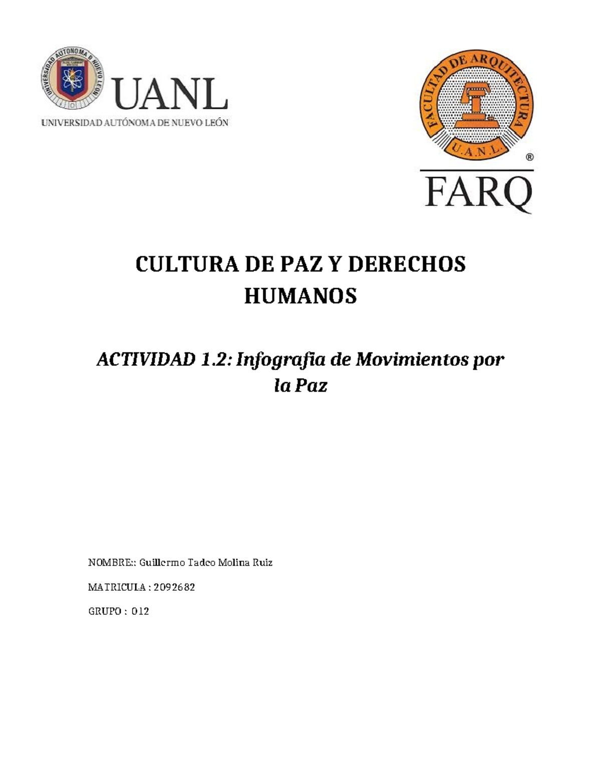 CULTURA DE PAZ Y DERECHOS HUMANOS: Infografía de Movimientos - Studocu