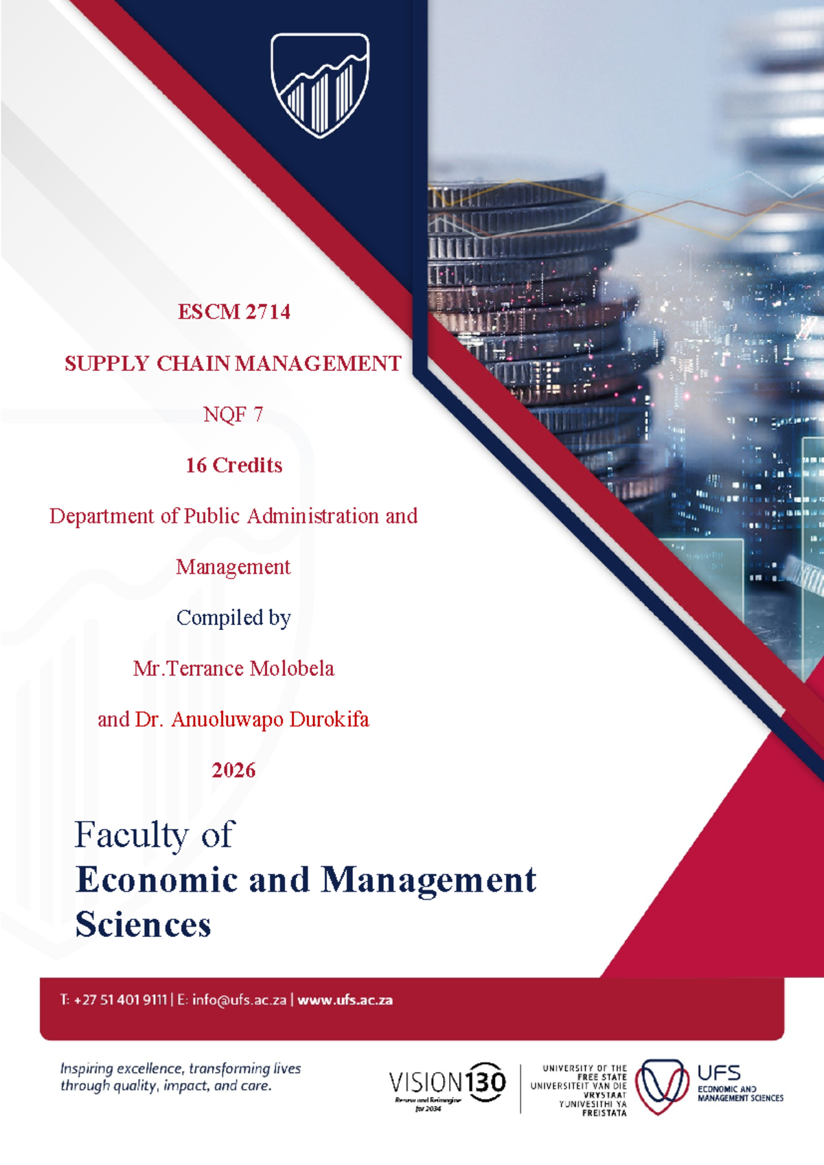 ESCM 2714 2026 Study Guide: Supply Chain Management Overview - Studocu