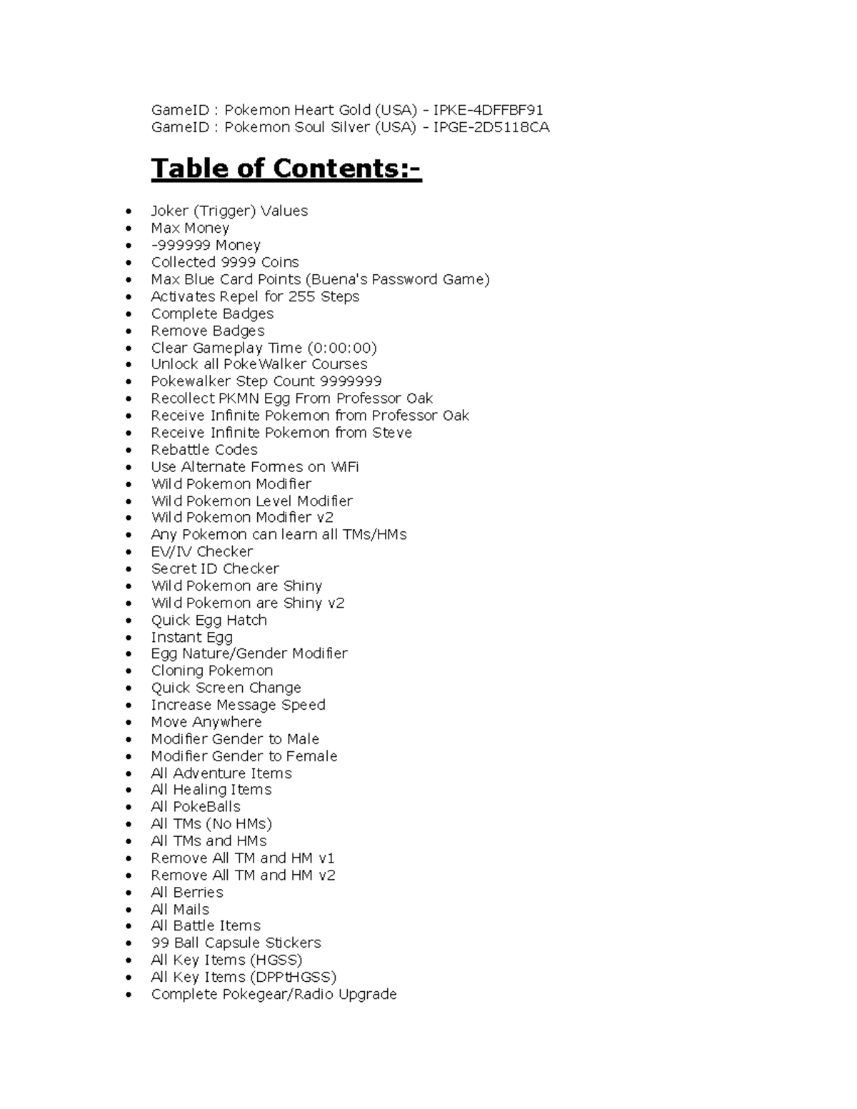 Pokemon Sacred Gold Cheat Codes & Tricks Guide (HGSS) - Studocu