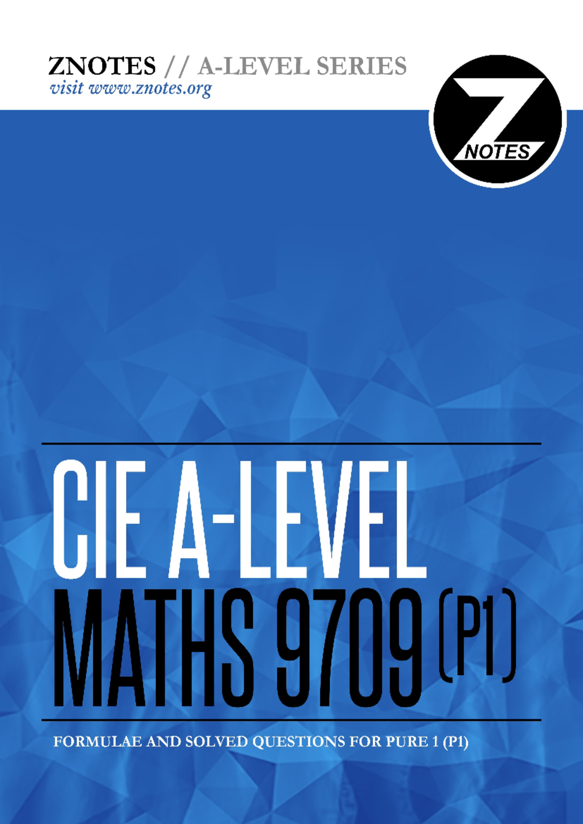 CIE A-Level Maths 9709 Pure 1 Summary Notes and Key Concepts - Studocu
