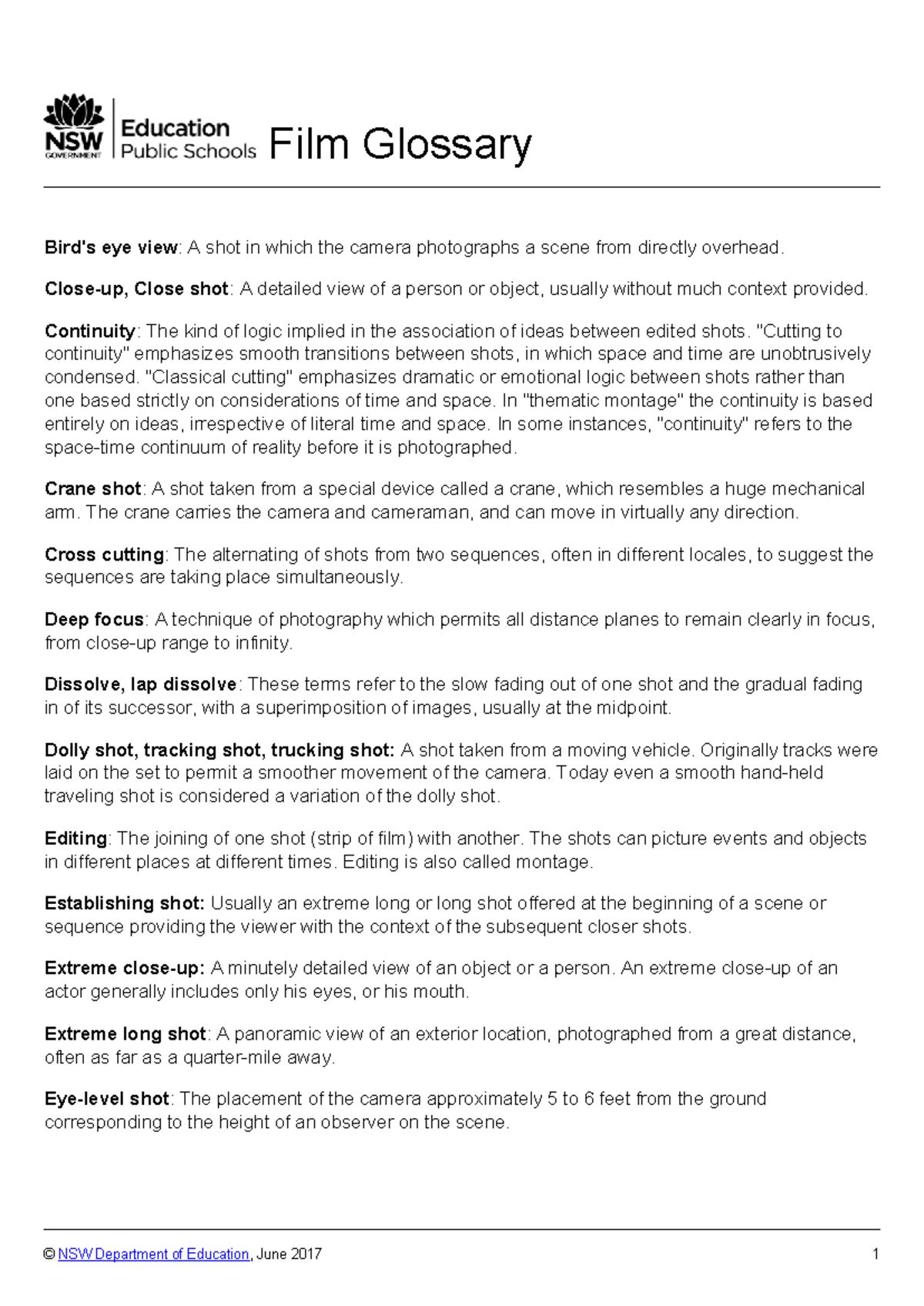 Film Glossary: Key Terms and Techniques for Cinematic Understanding ...