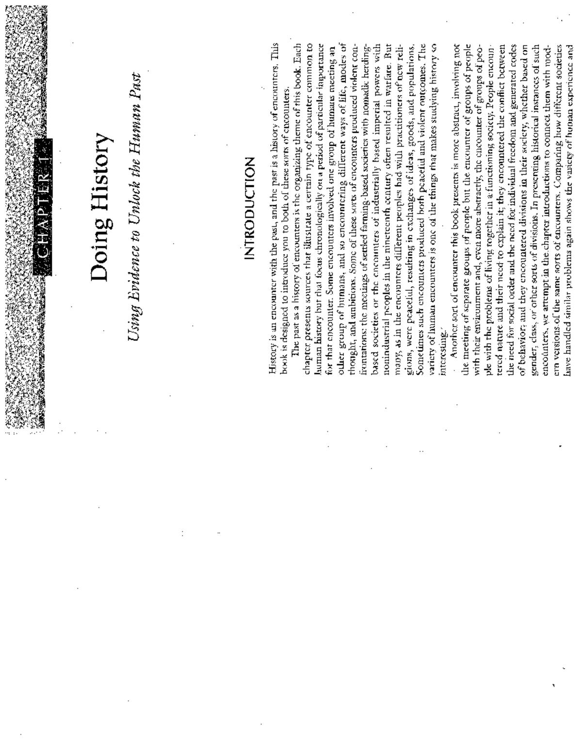 HIST 101: Chapter 1 - Unlocking the Human Past Through Evidence - Studocu
