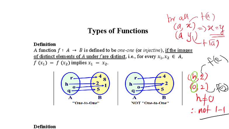 Mathematics Lecture Notes: Functions, Limits, and Bijective Properties ...