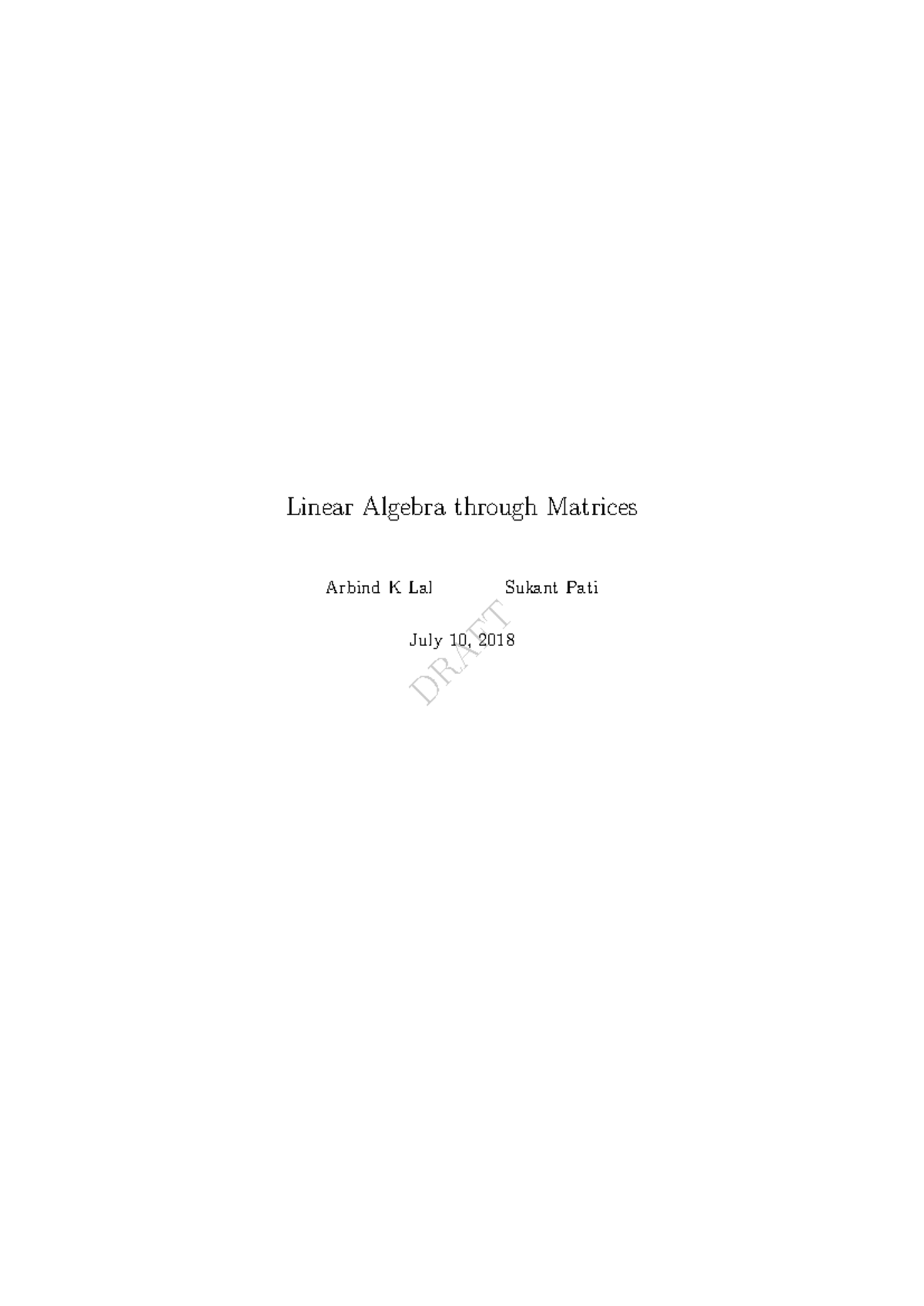 Linear Algebra Concepts and Applications - Math 101 Lecture Notes ...