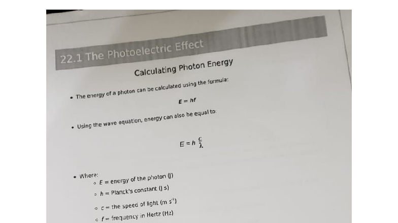 File 1- calculating photoelectric effect - ias physics - Calculating ...