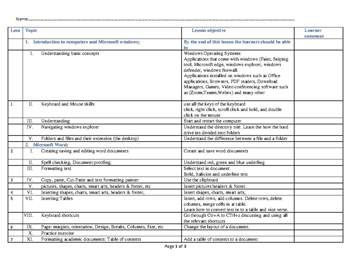 Computer Packages Program 2024 - Page 1 of 3 - Studocu