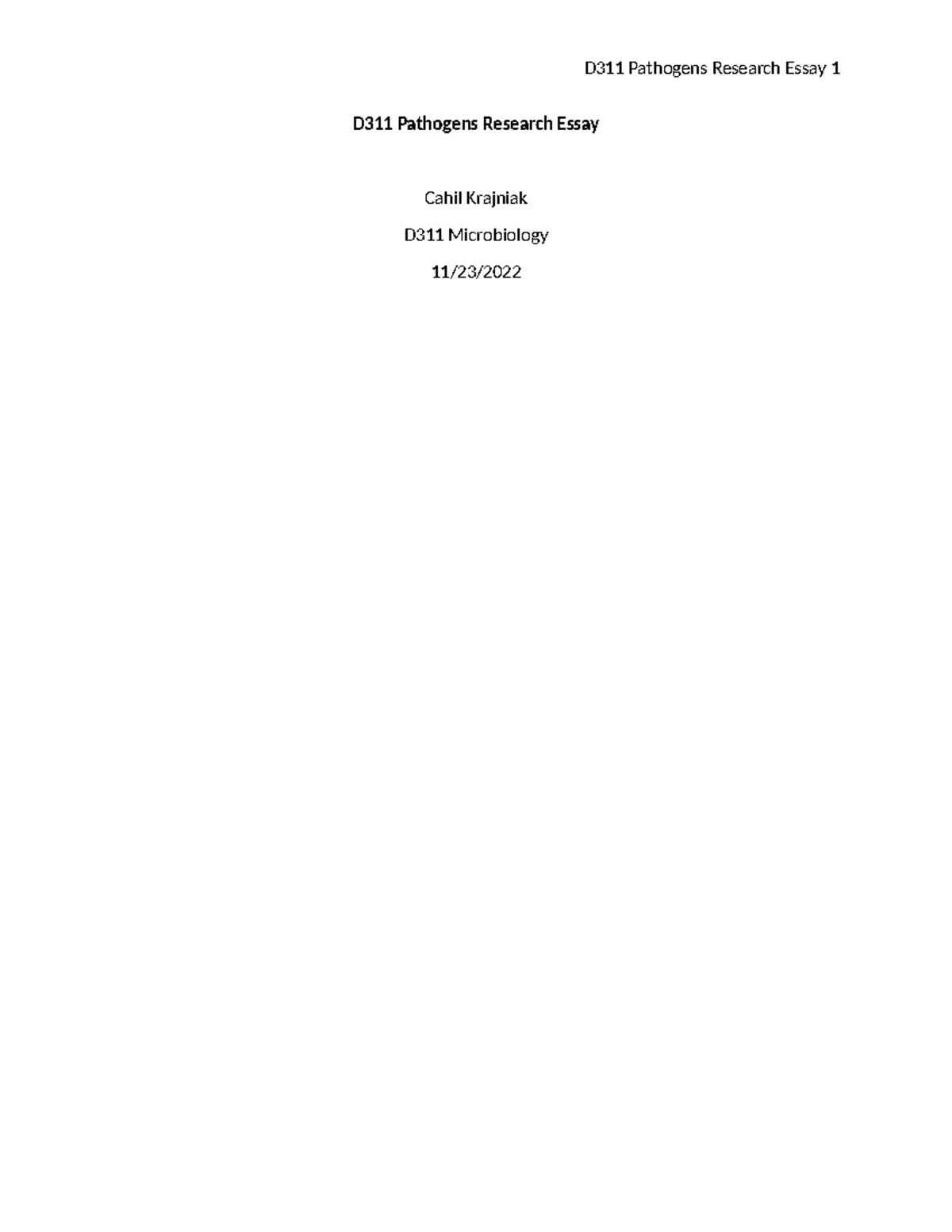 BIOS2420 Essay on Pathogenicity of Streptococcus pyogenes - Studocu