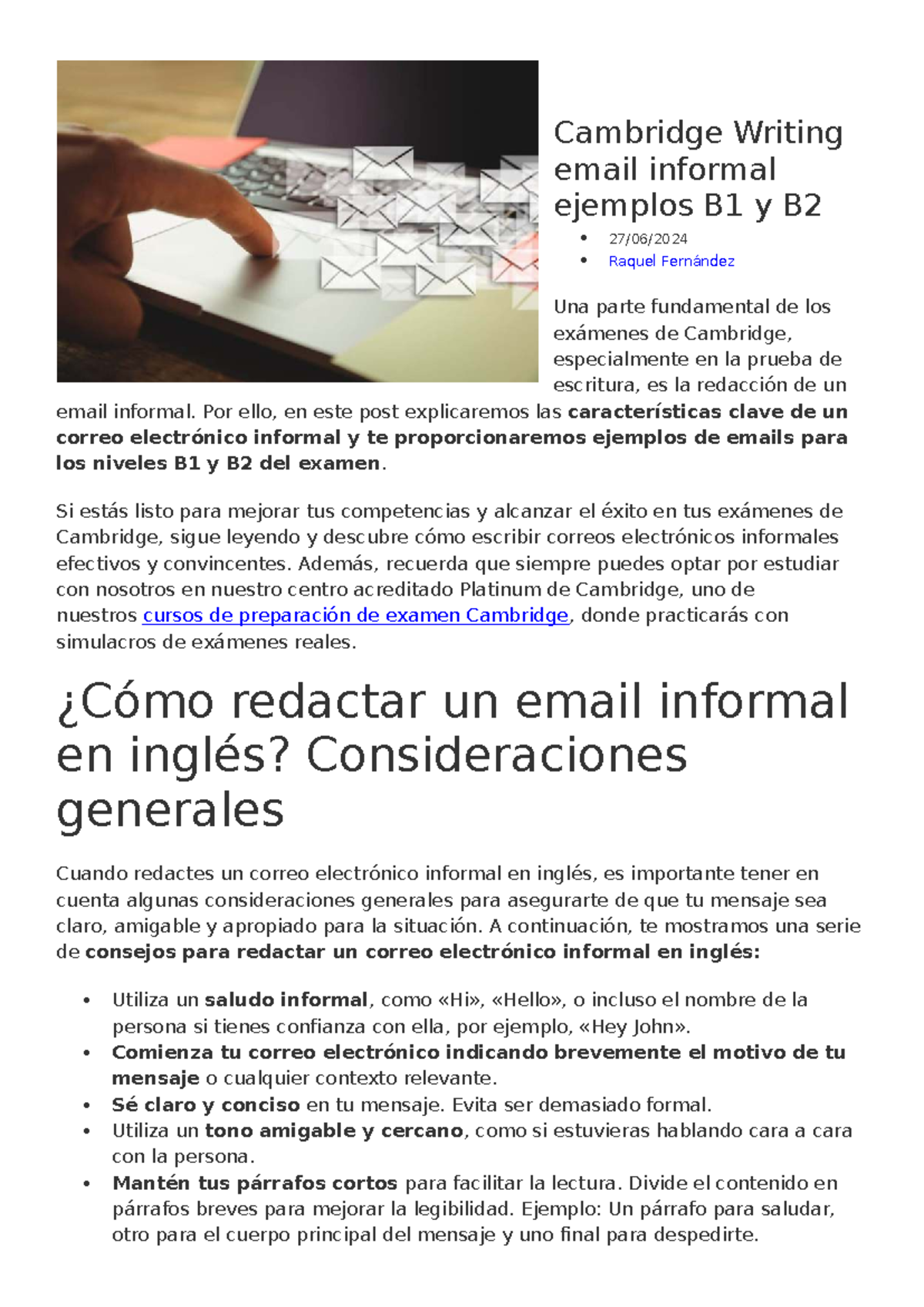 gu-a-de-correos-informales-en-ingl-s-b1-y-b2-ejemplos-y-consejos
