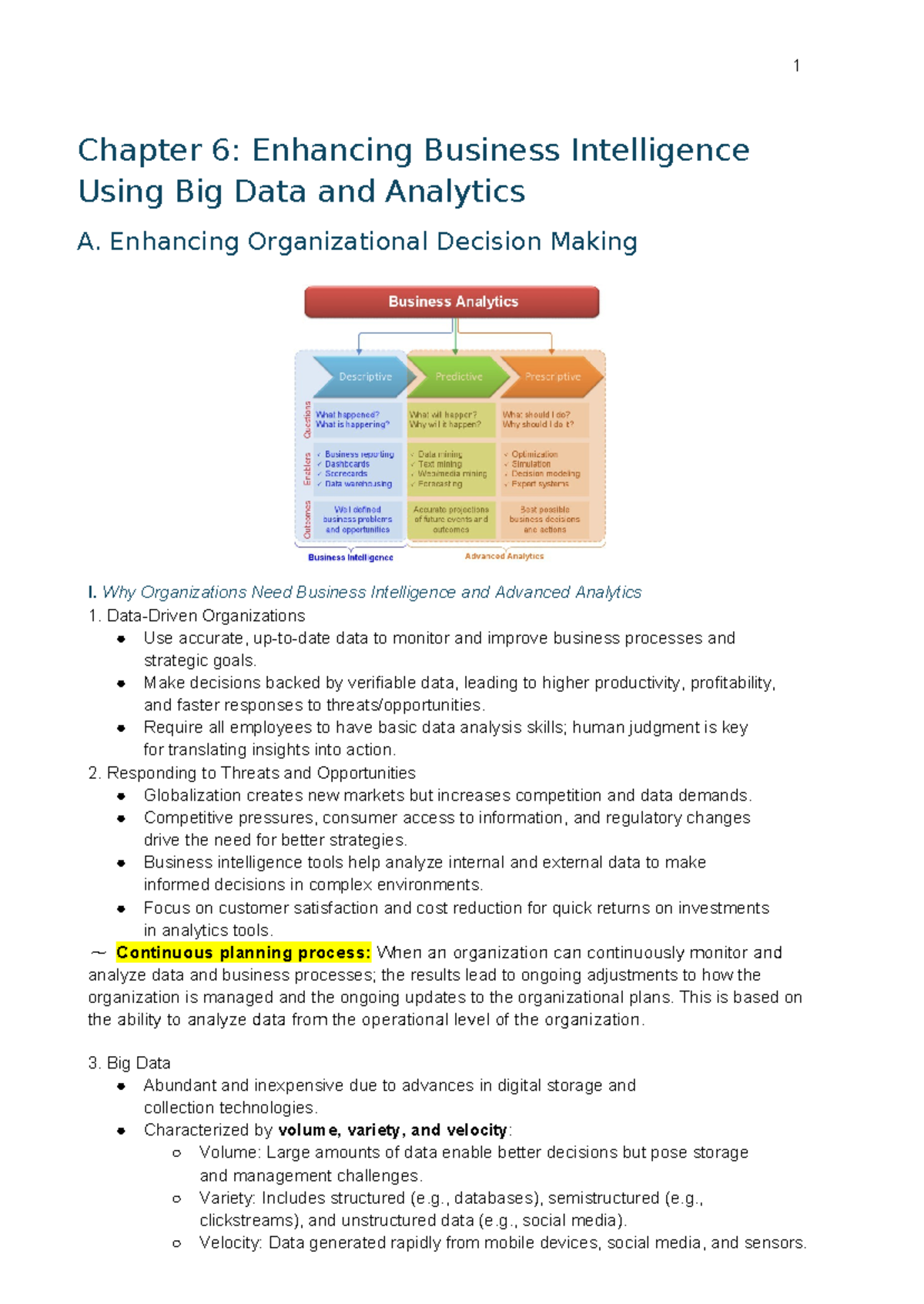 Chapter 6: Enhancing Business Intelligence with Big Data & Analytics ...
