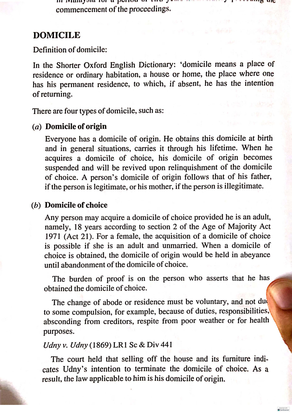 Domicile and Residence: Key Concepts and Legal Cases Analysis - Studocu