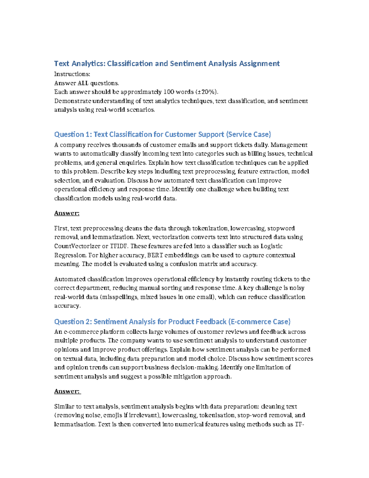 Text Analytics (CS101): Classification & Sentiment Analysis Case Study ...