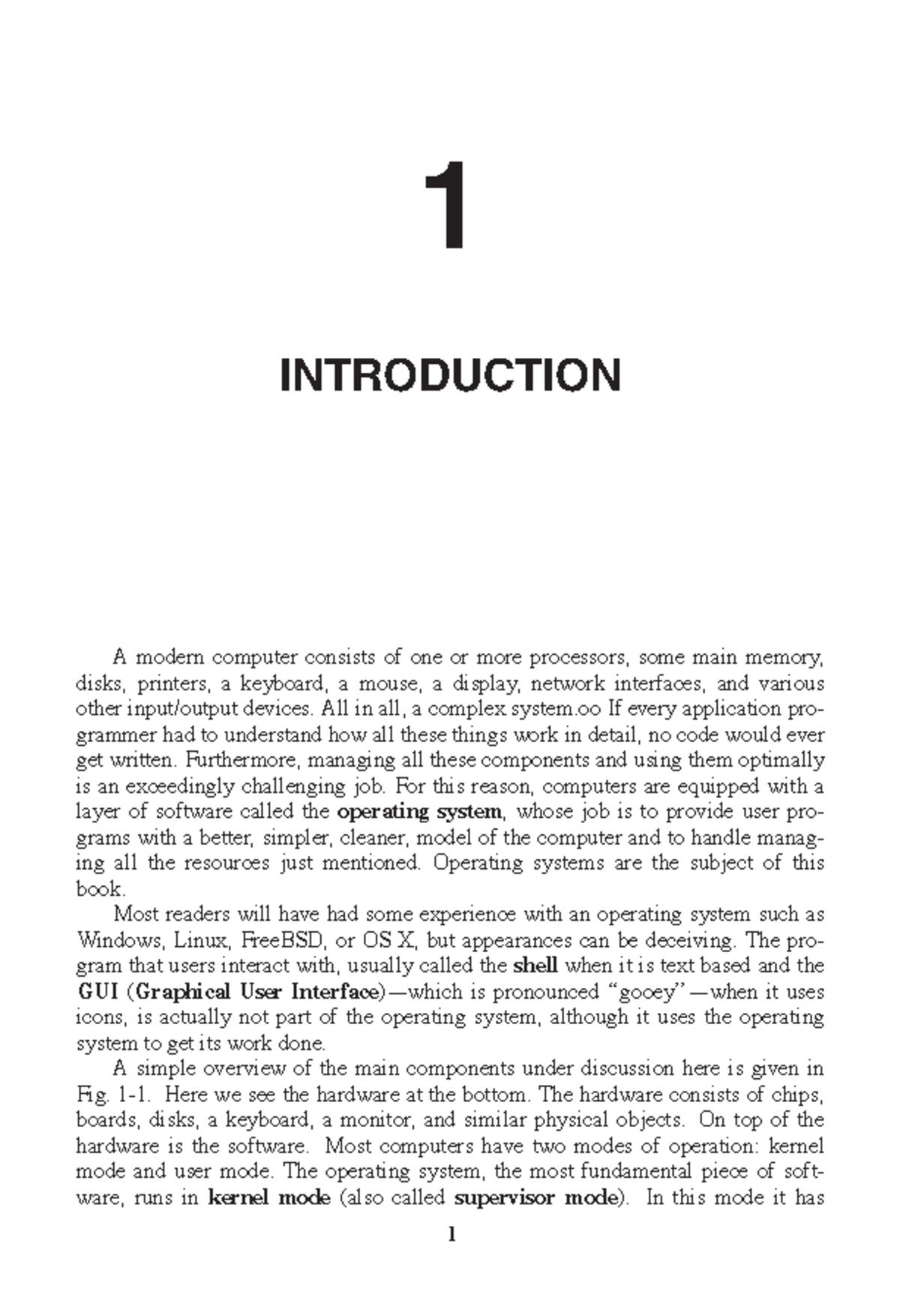 OS-Chapter 1 - OS Textbook Chapter 1 - 1 INTRODUCTION A modern computer ...