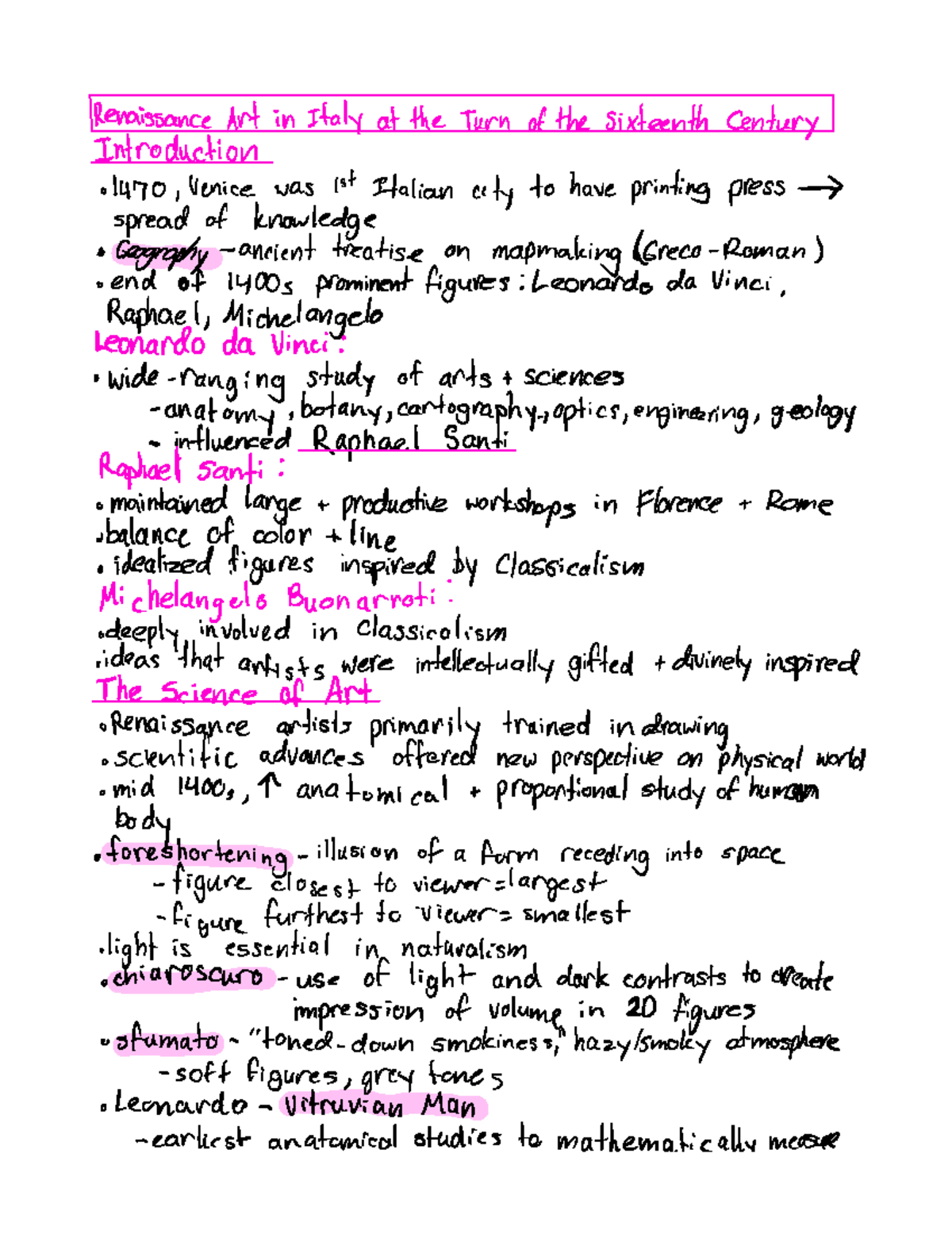 Renaissance Art in Italy: Chapter 45 Study Notes - Studocu