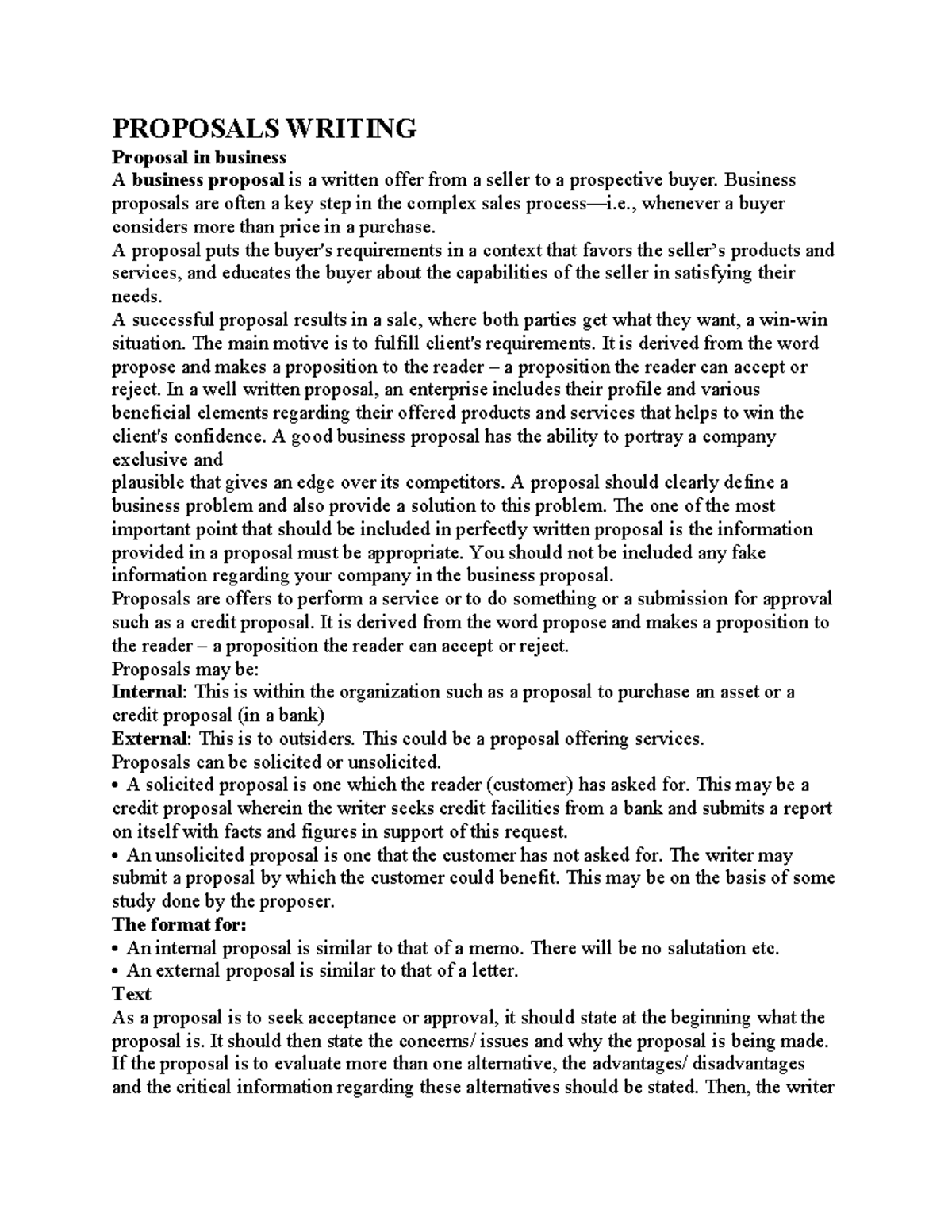 Business Law Notes (Course Code: BL101) - Proposal Writing Essentials -  Studocu, image size:1200x1553