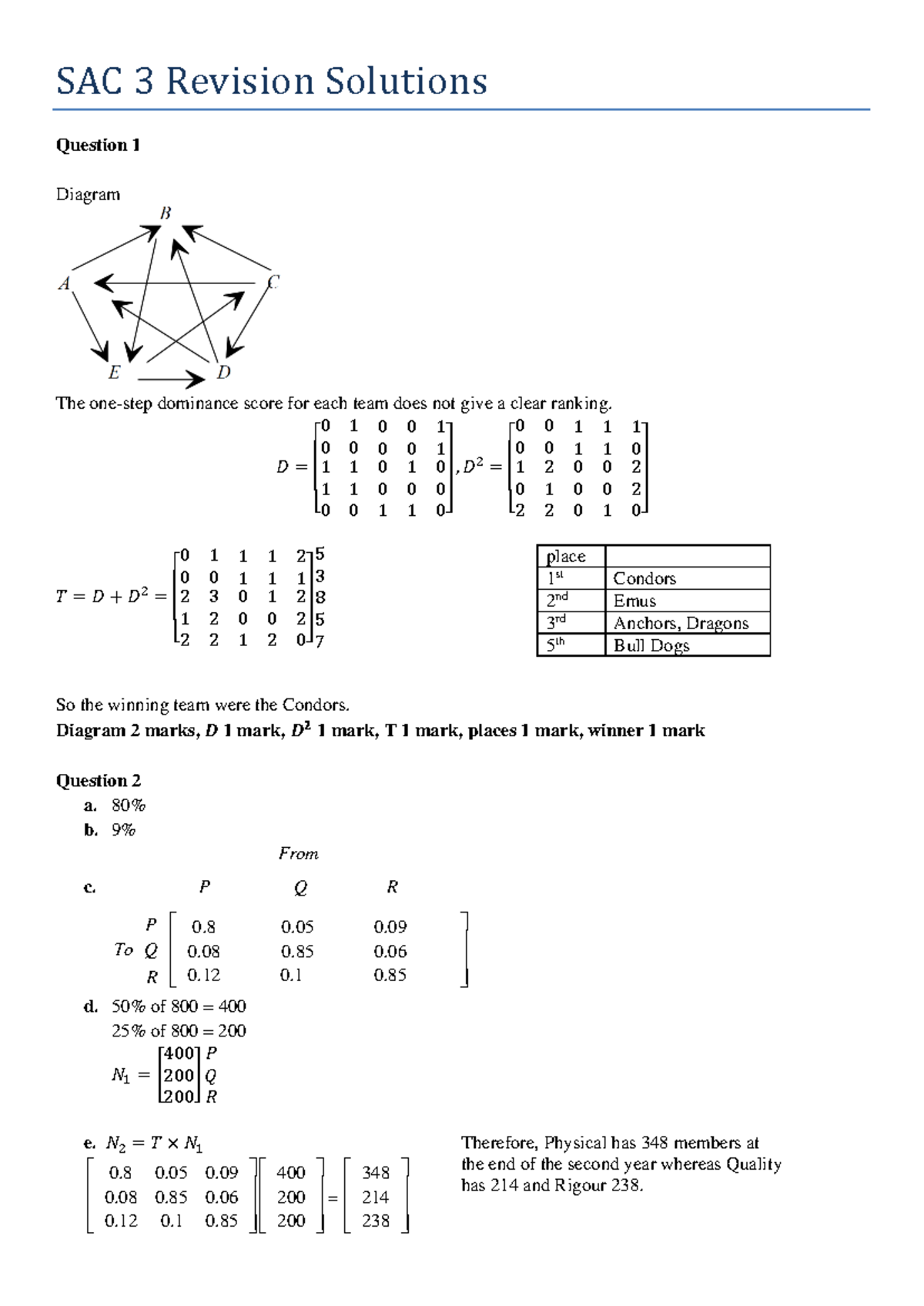 SAC 3: Comprehensive Revision Solutions and Strategies Guide - Studocu