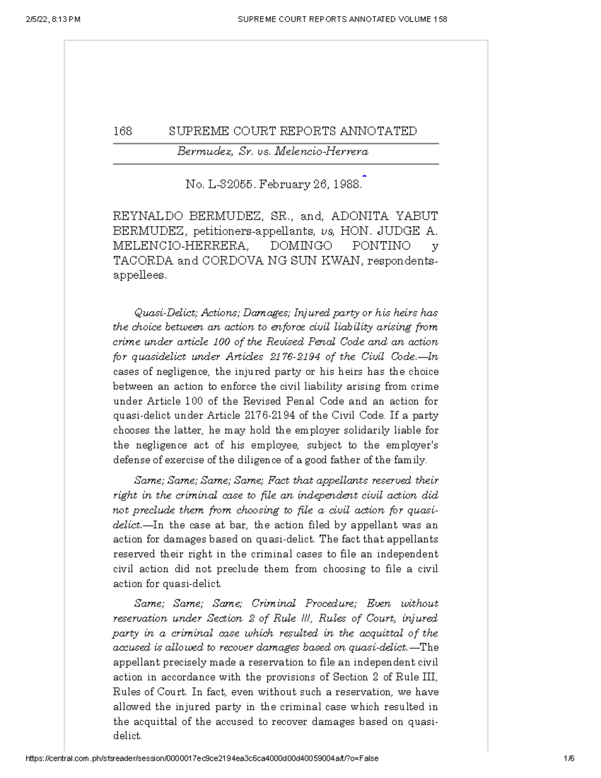 Bermudez, Sr. v. Melencio-Herrera: Supreme Court Case Analysis L-32055