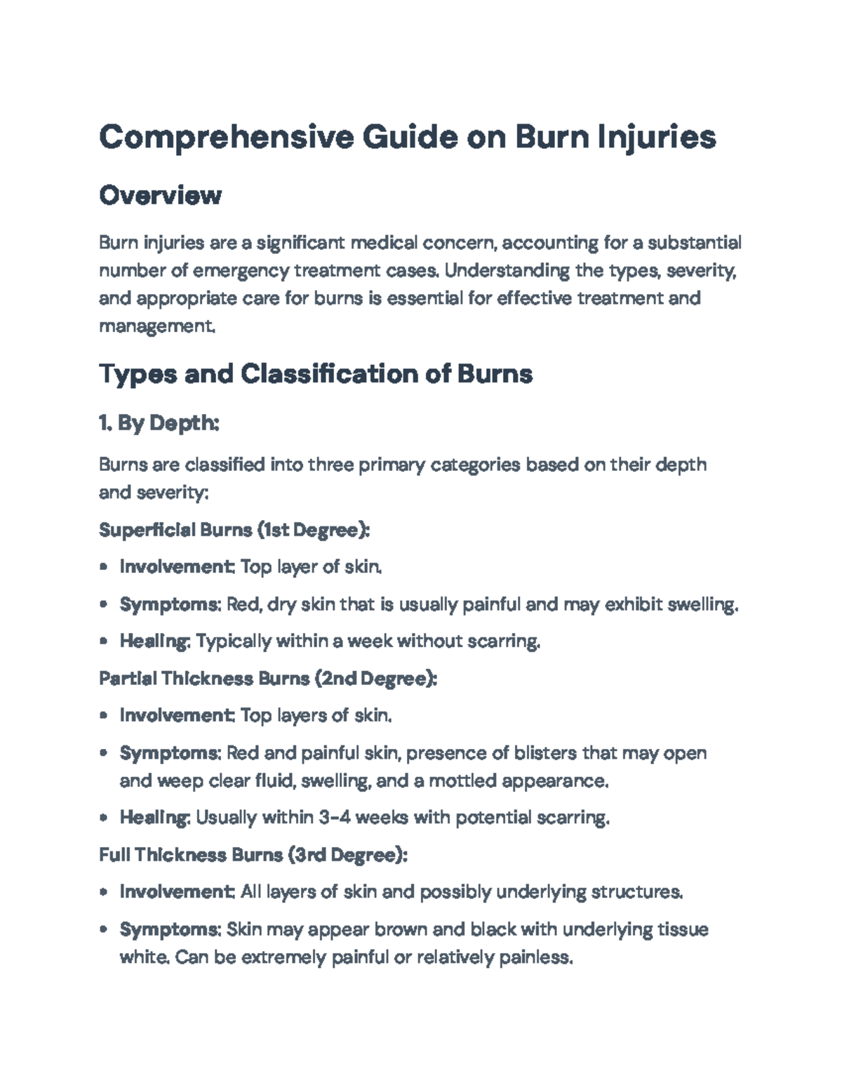 Comprehensive Guide on Burn Injuries - Types, Care & Emergencies ...