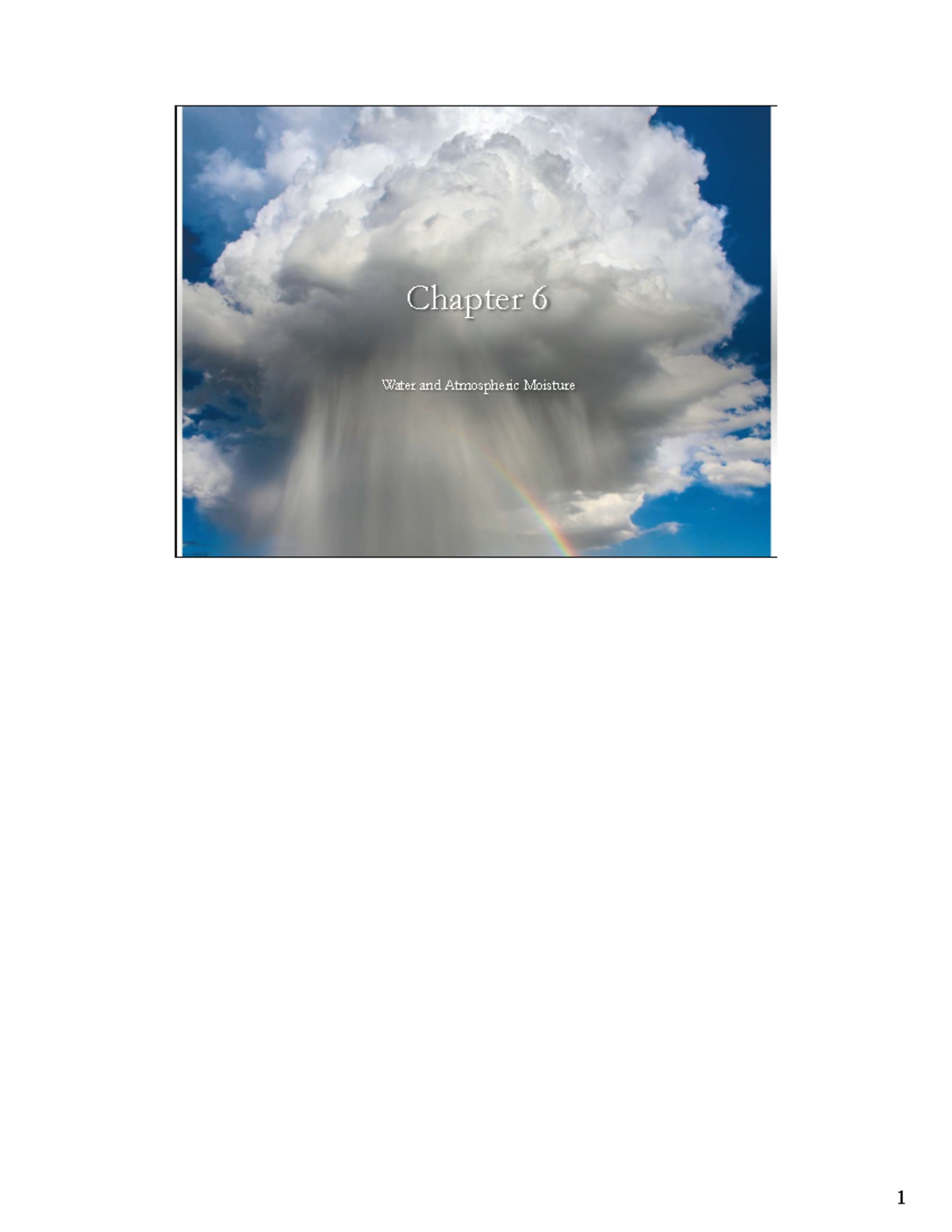 Chapter 6: Water and Atmospheric Moisture - Studocu