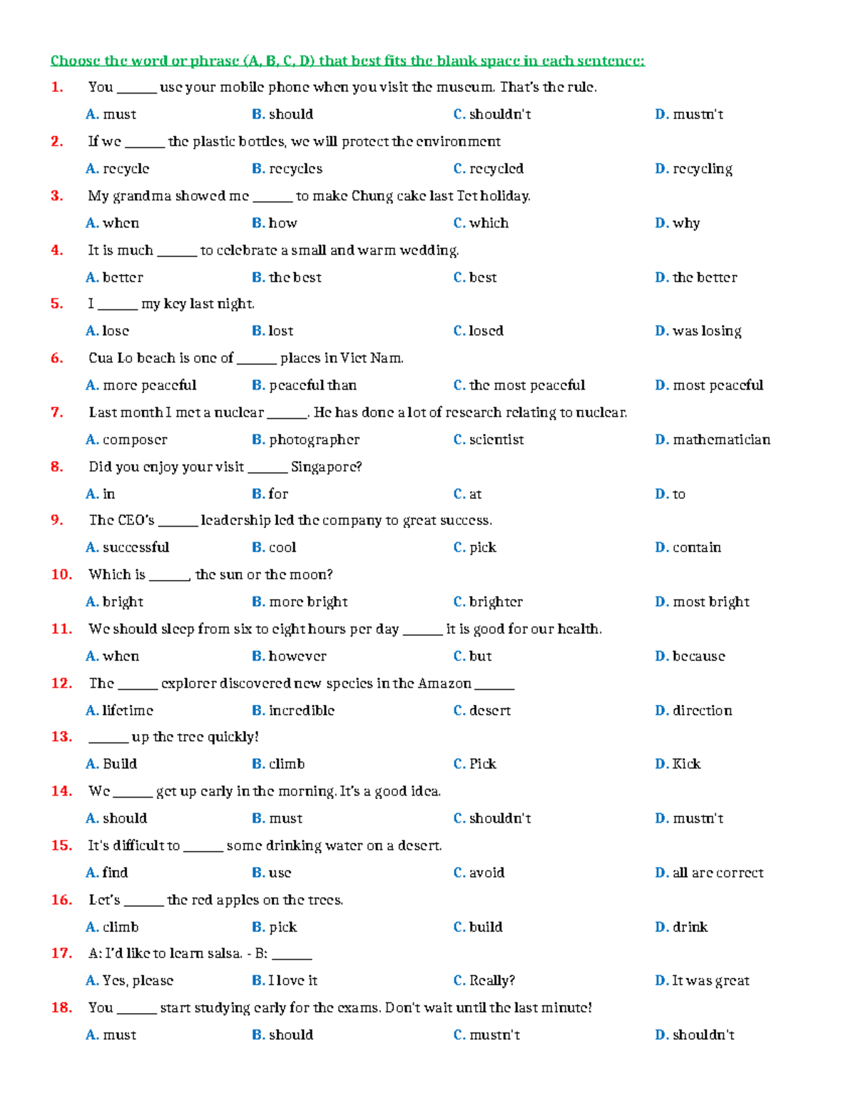 Midterm Exam Practice Questions and Answers - Studocu
