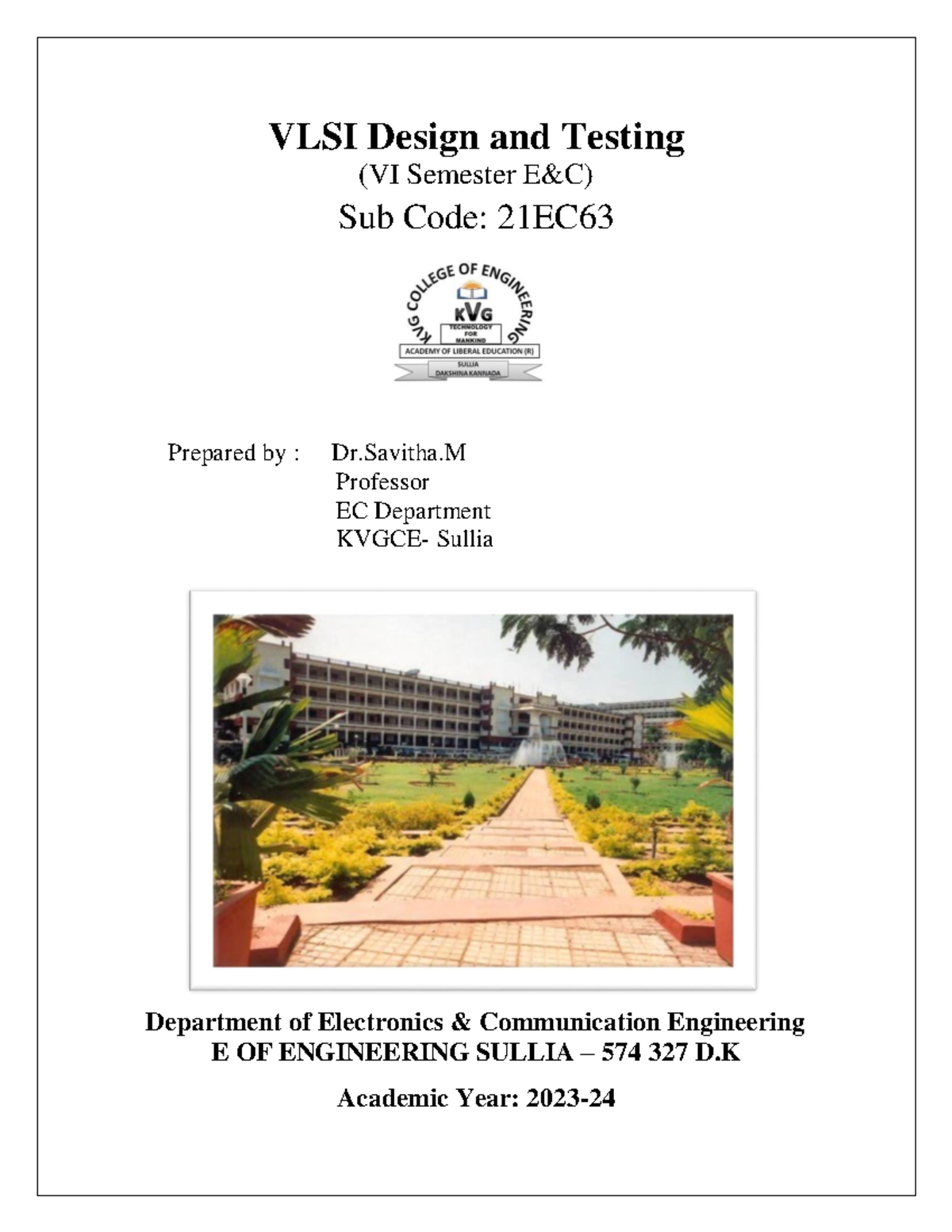 VLSI Design and Testing Notes for 6th Sem - 21EC63 (2023-24) - Studocu