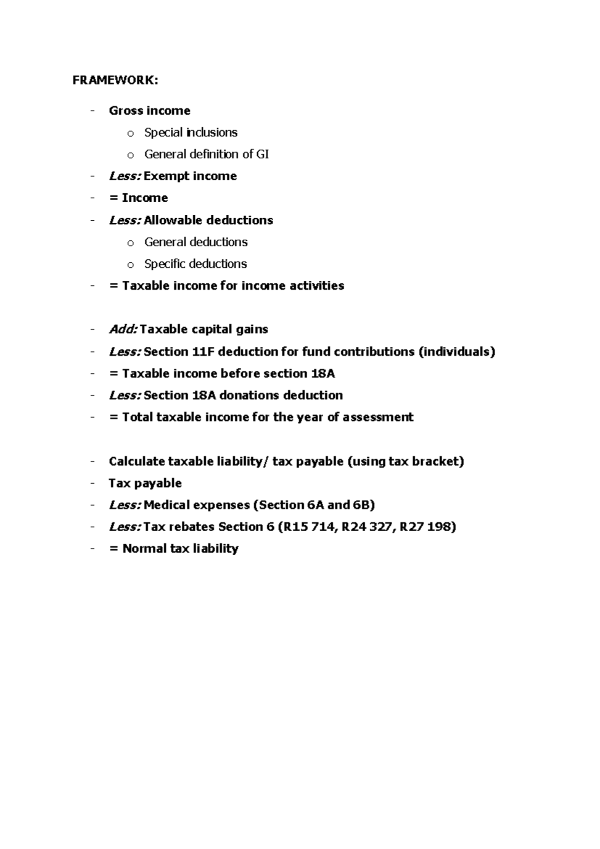 Comprehensive Guide to Tax Calculations (Tax 101) - Studocu