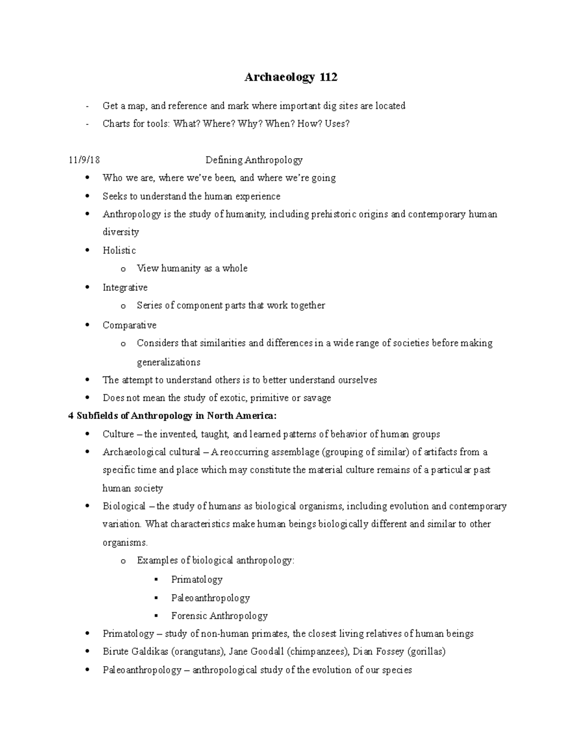 Archaeology 112 Midterm Exam Study Guide: Key Concepts and Theories ...