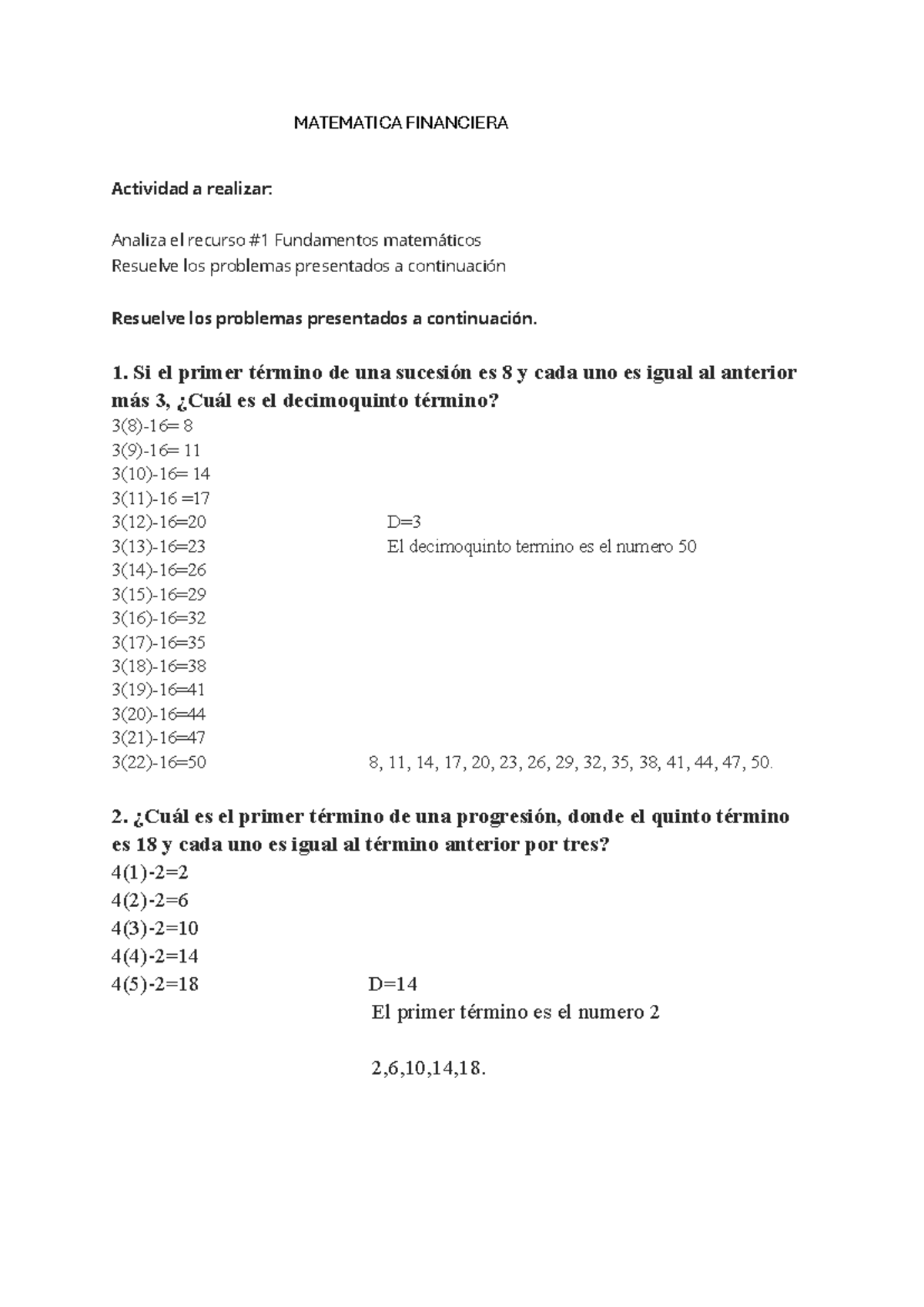 MATEMATICA FINANCIERA - Unidad 1 Actividad 4: Ejercicios Resueltos ...