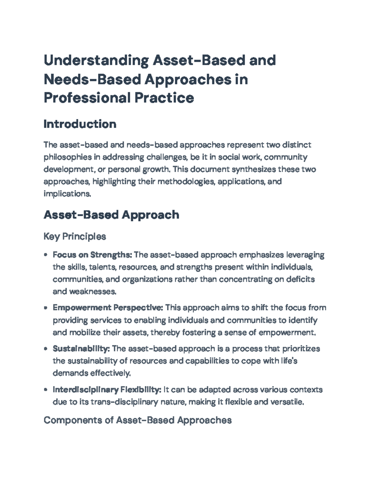 Understanding Asset-Based vs. Needs-Based Approaches in Professional ...