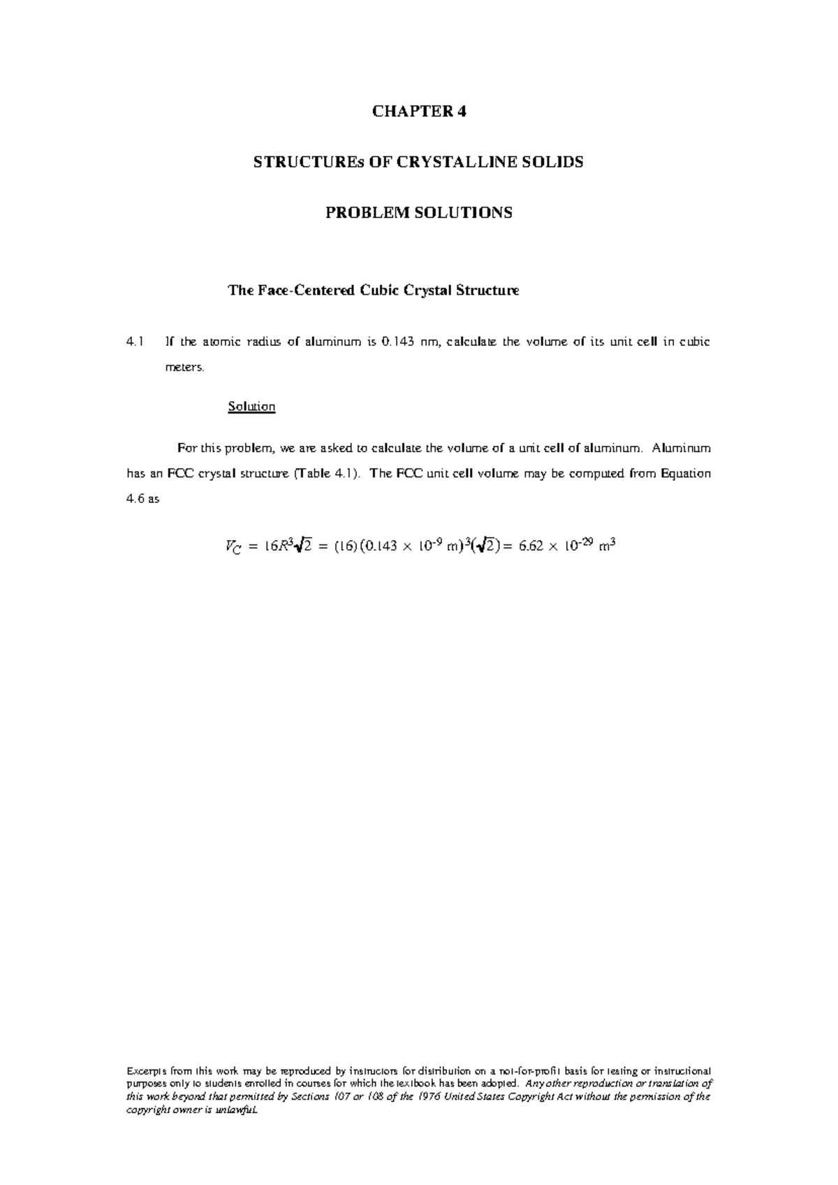 Ch04 - Problem solution - Excerpts from this work may be reproduced by ...