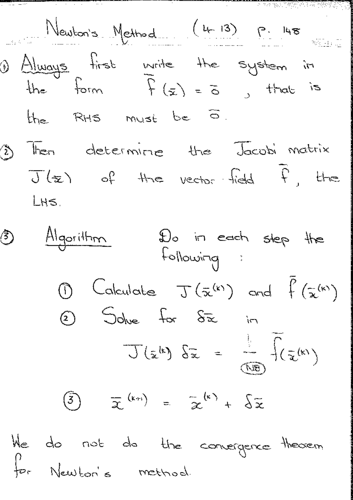 Newton's method LU 4 - NOTES - Method (4) P. 148 Note Title I Always ...