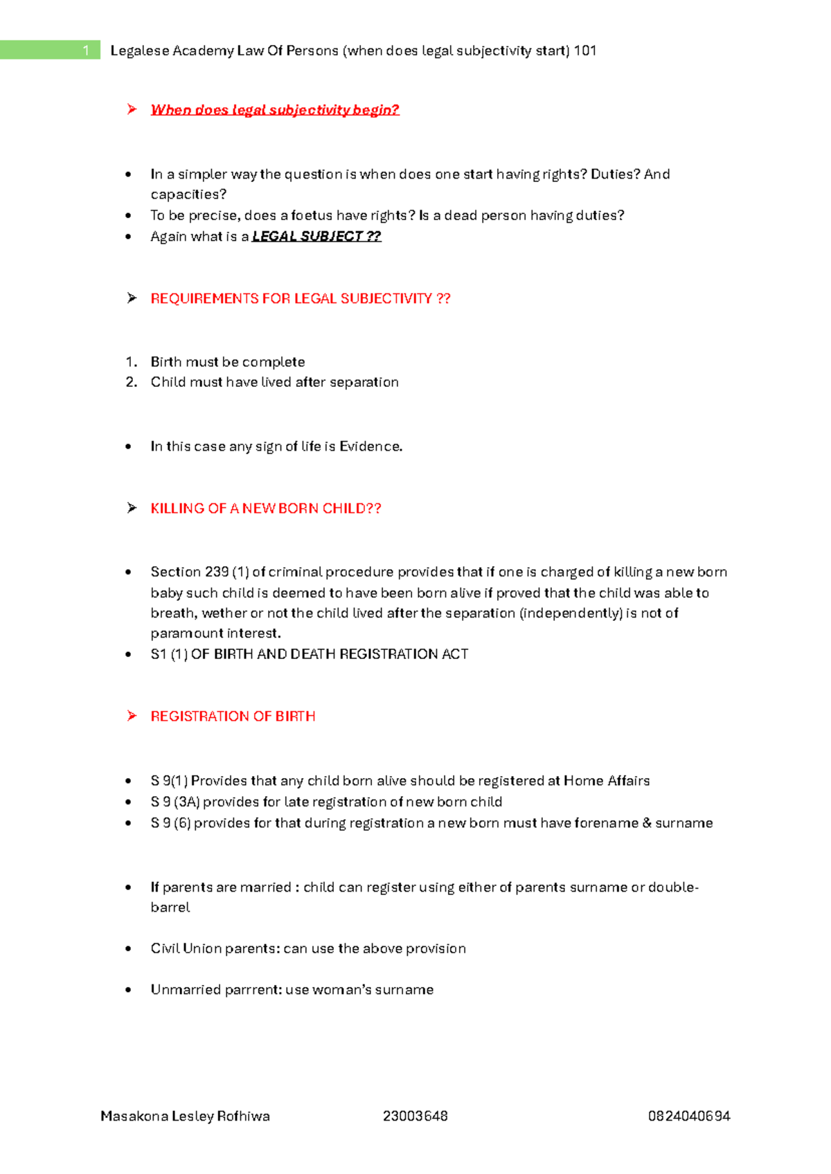 Legalese Academy Law Of Persons 101: Understanding Legal Subjectivity ...