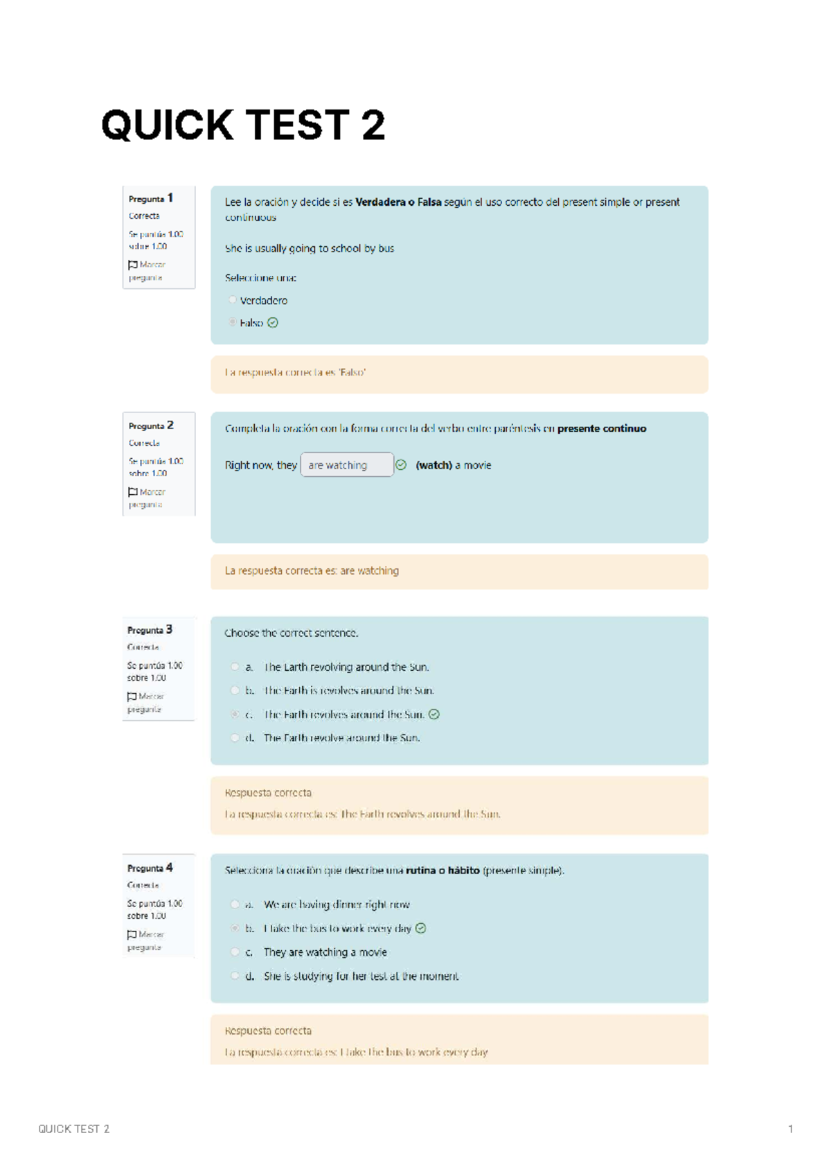 Quick TEST 2 - Inglés Técnico I - QUICK TEST QUICK TEST QUICK TEST ...