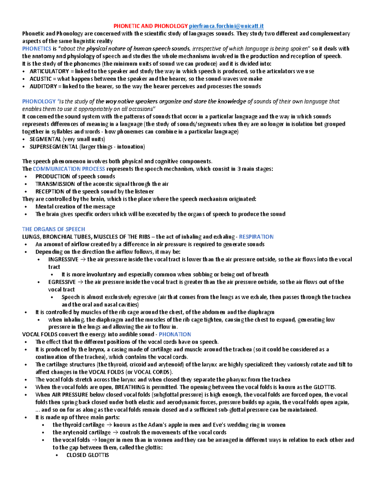 PHO 101: Phonetics and Phonology Study Notes and Concepts - Studocu