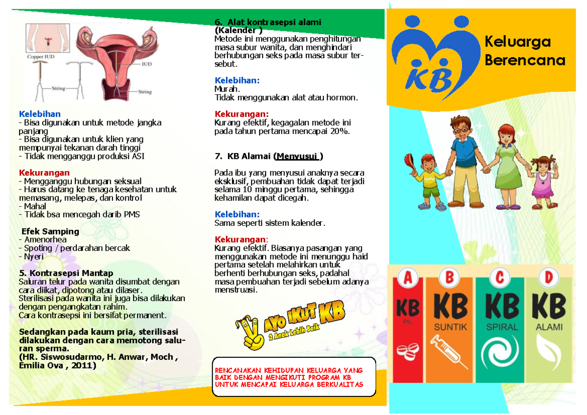 Kelebihan dan Kekurangan berbagai Metode Kontrasepsi (KB) - Studocu