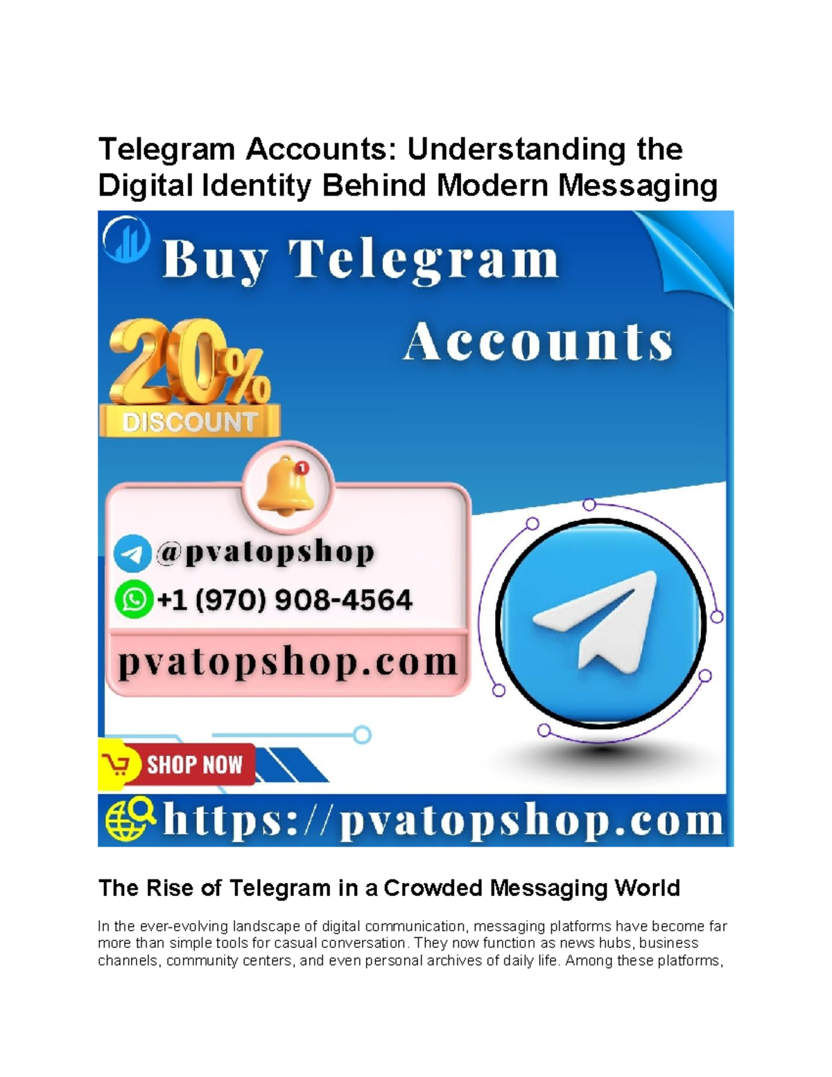 Telegram Accounts: Understanding Their Role in Modern Messaging - Studocu