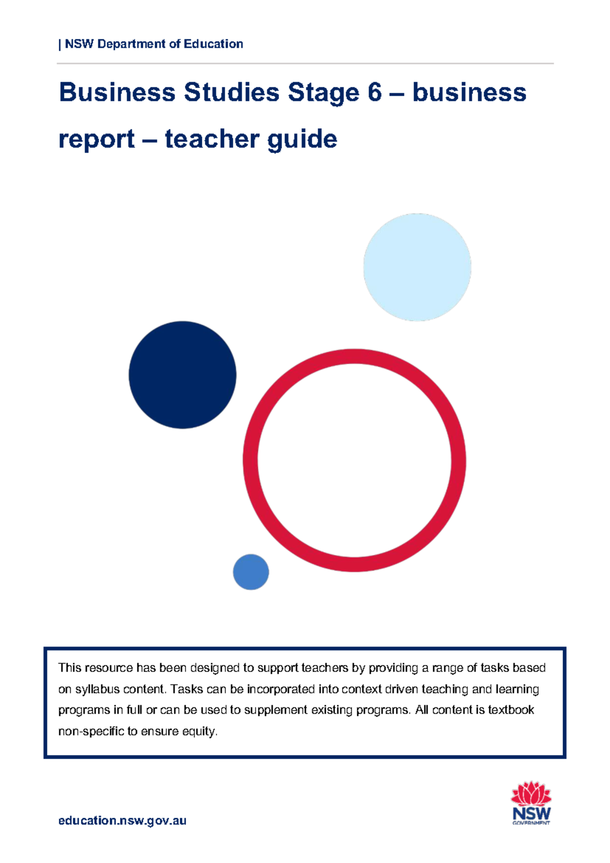HSC Business Studies Stage 6: Business Report Teacher Guide - Studocu