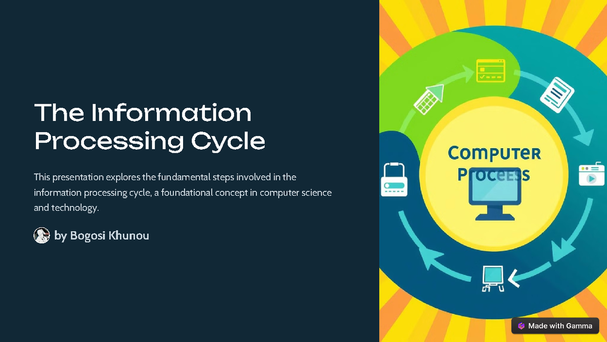 Grade 11 Computer Science: Info Processing Cycle Notes 2025/26 - Studocu