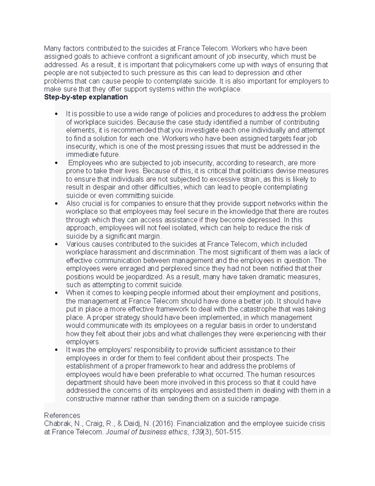 2 - expert suggestion - Many factors contributed to the suicides at ...