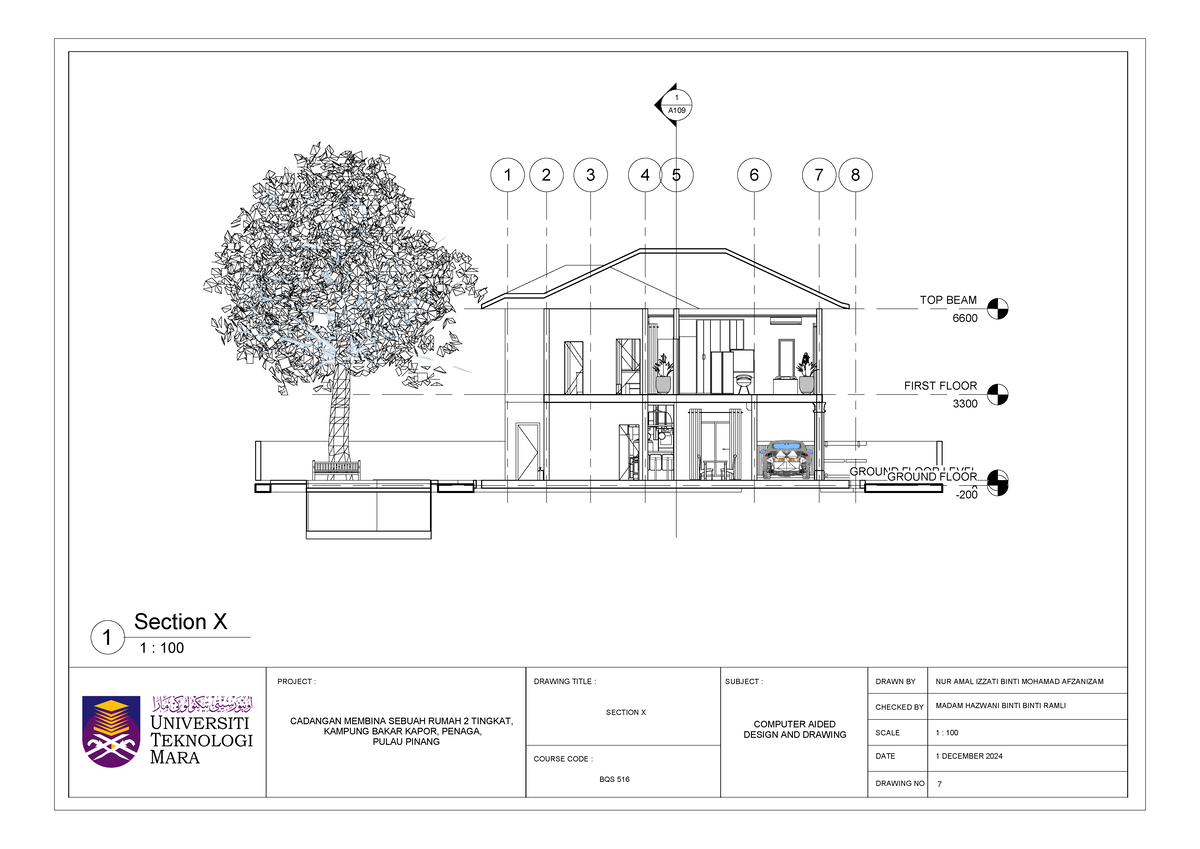Section X - GROUND FLOOR LEVEL 0 FIRST FLOOR 3300 GROUND FLOOR - 200 1 ...