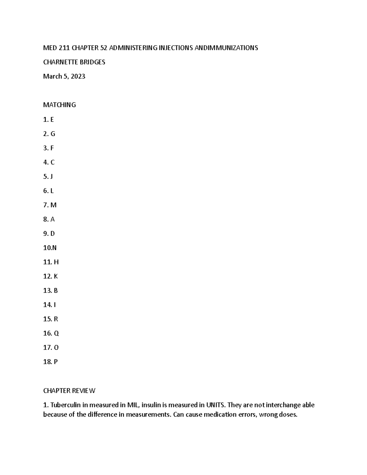 MED 211 Chapter 52: Administering Injections & Immunizations Notes ...