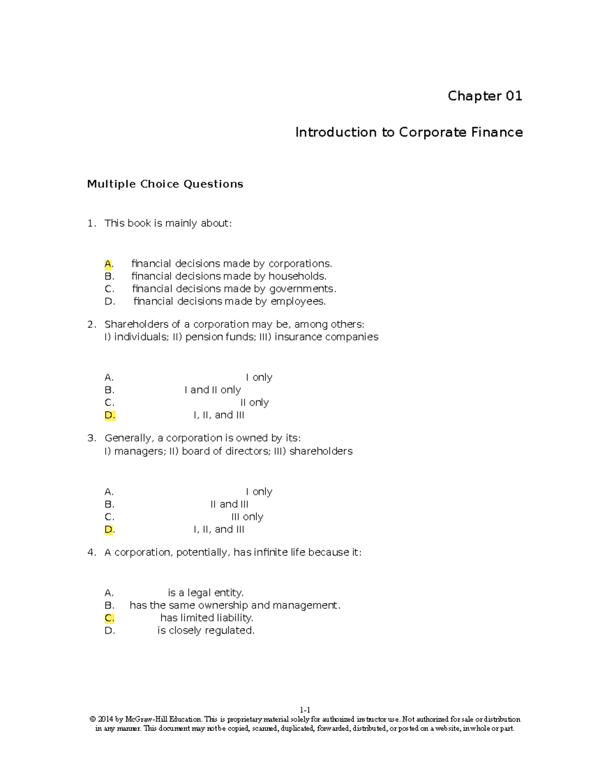 Kupdf - bài tập tcdn - Chapter 01 Introduction to Corporate Finance ...
