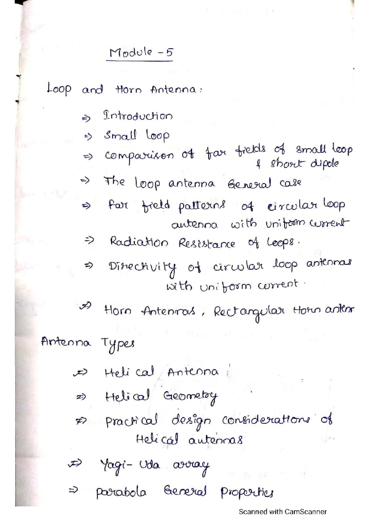 Module 5: Loop and Horn Antennas - Far Field Patterns and Design - Studocu
