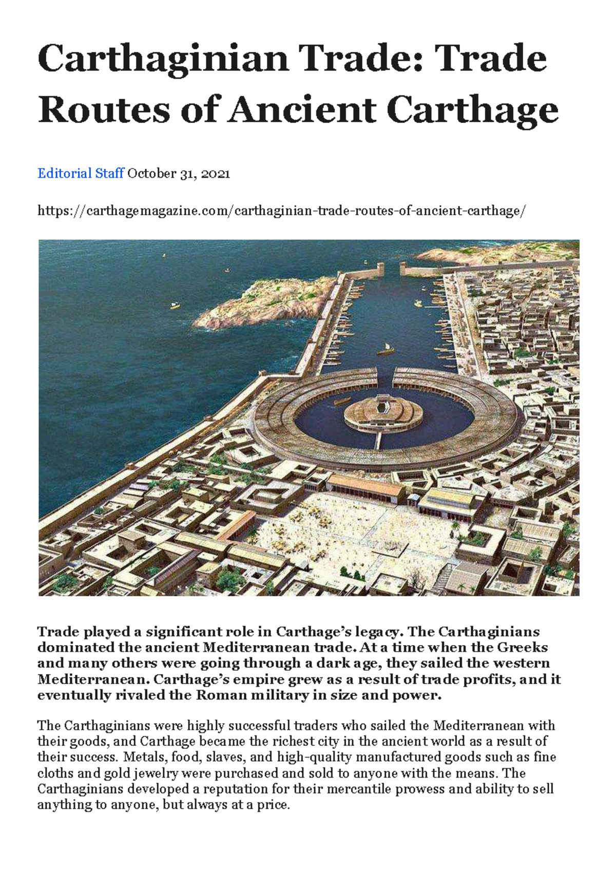 Carthaginian Trade Routes: Insights into Ancient Commerce (PHI 101 ...