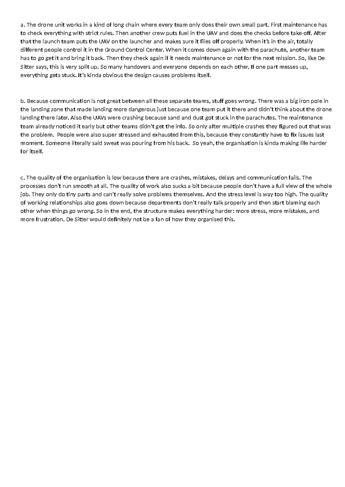 Organizational Challenges in UAV Operations: Insights from T2 Prep ...