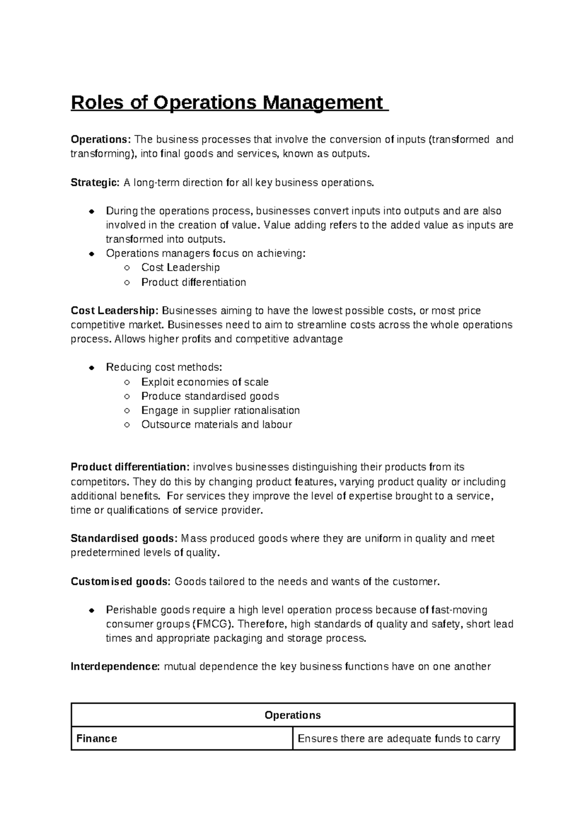 Operations Management: Key Concepts and Strategies (644611) - Studocu